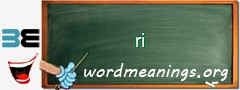 WordMeaning blackboard for ri